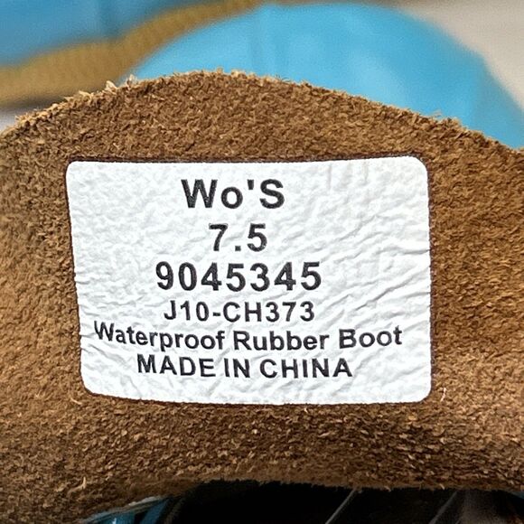 Sperry Saltwater Duck Boots Womens 7.5 Turquoise Waterproof Rain Boot - Picture 2 of 16